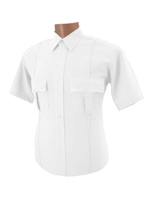 All Polyester Shirt Short Sleeve Shirt, Ideal for Security Officers and Police, Durable and Comfortable, Includes Pencil Pockets, Epaulettes and Flaps