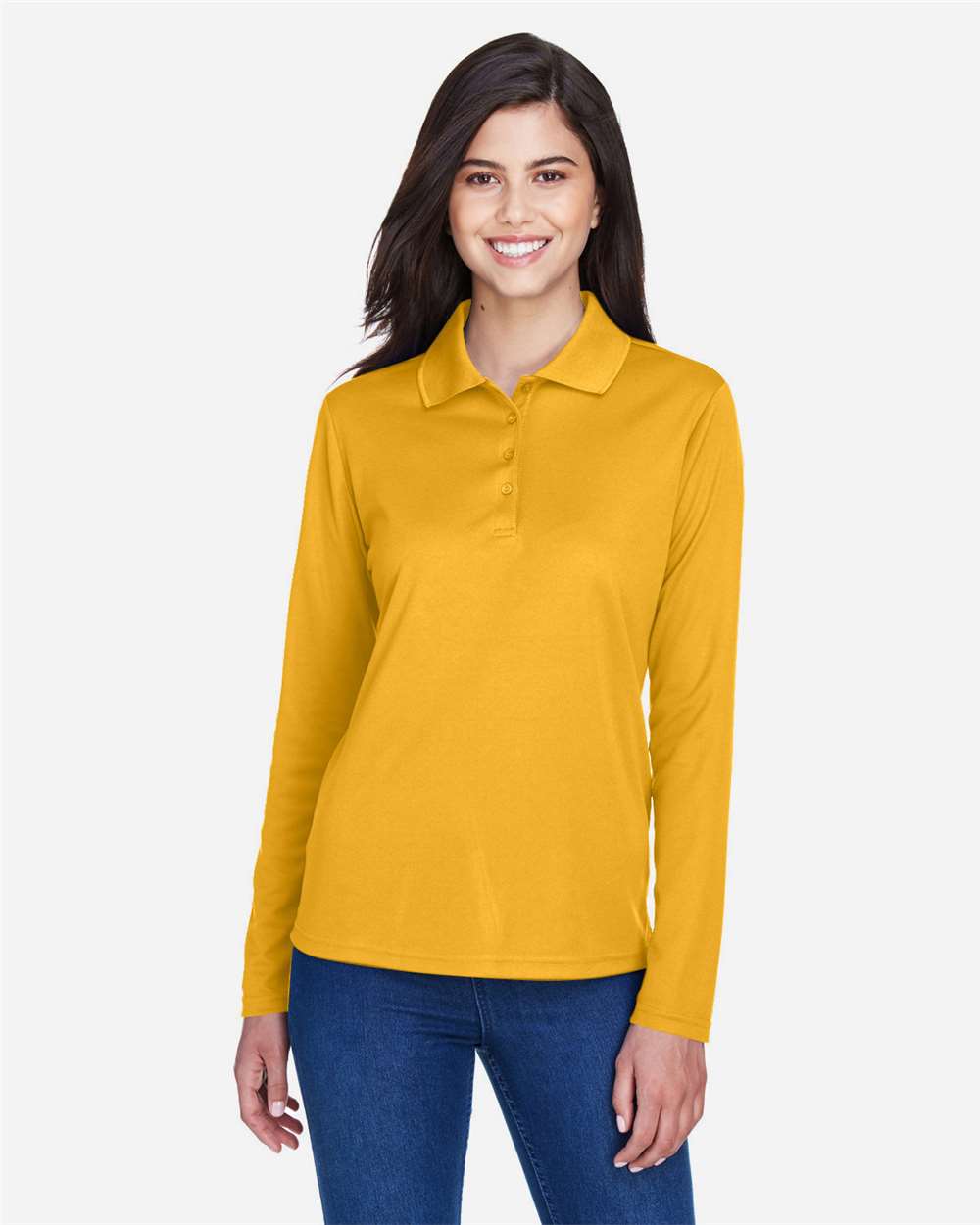 Core365 Women's Pinnacle Performance Long Sleeve Piqué Polo