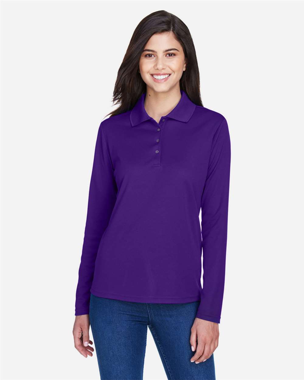 Core365 Women's Pinnacle Performance Long Sleeve Piqué Polo