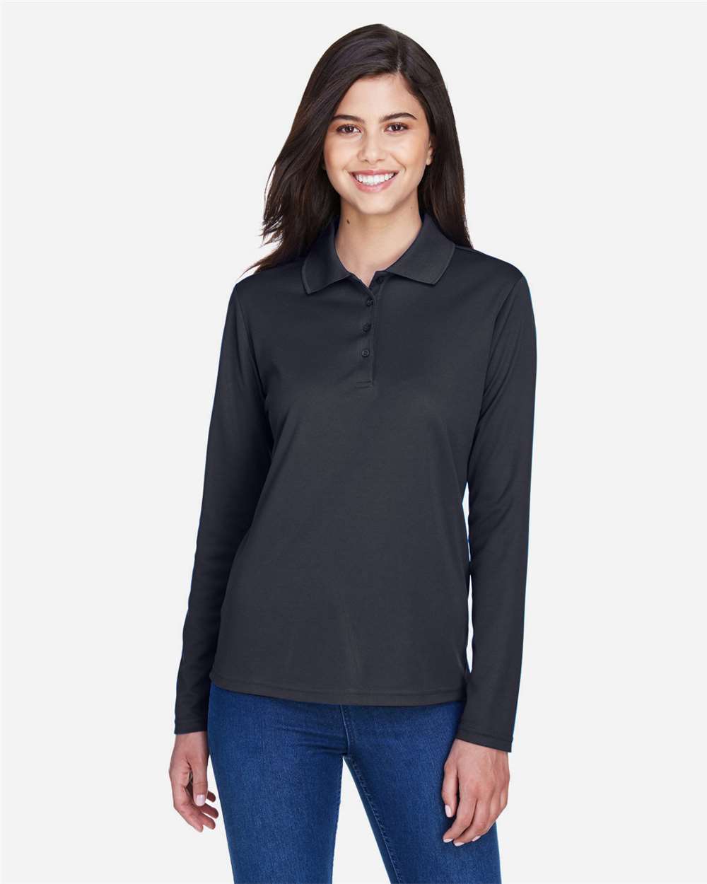 Core365 Women's Pinnacle Performance Long Sleeve Piqué Polo