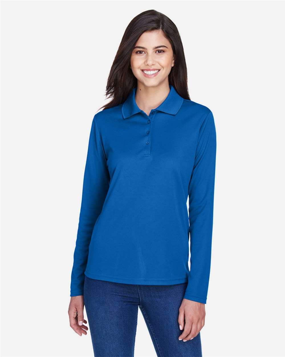 Core365 Women's Pinnacle Performance Long Sleeve Piqué Polo