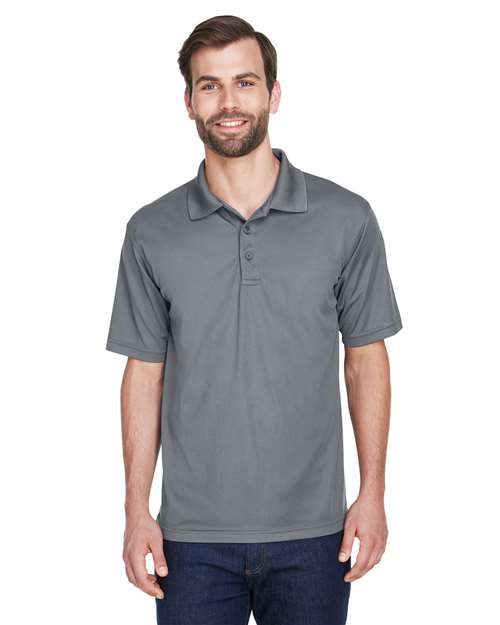 UltraClub Men's Cool & Dry Short Sleeve Mesh Piqué Polo