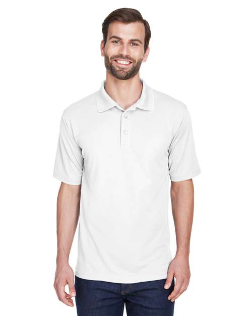 UltraClub Men's Cool & Dry Short Sleeve Mesh Piqué Polo