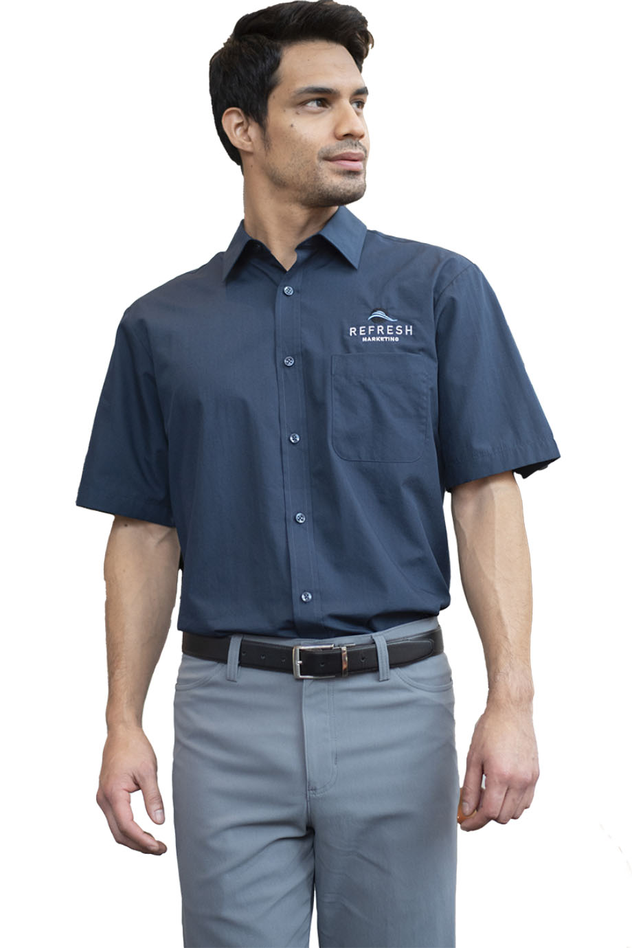 ESSENTIAL BROADCLOTH SHORT SLEEVE MENS SHIRT