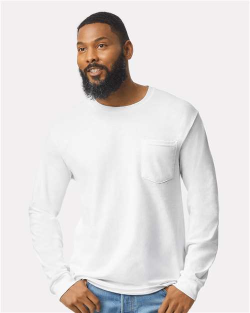 Gildan® Unisex Ultra Cotton® Long Sleeve Pocket T-Shirt