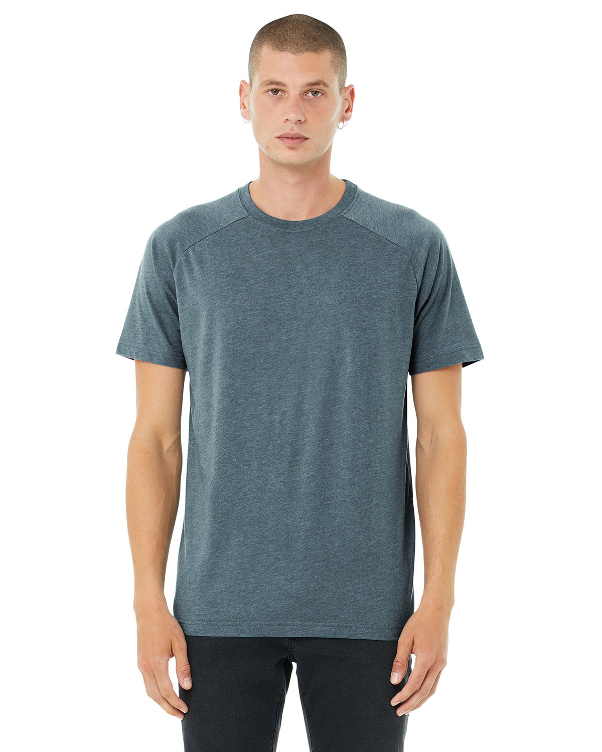 Bella + Canvas Men's Heather CVC Raglan T-Shirt