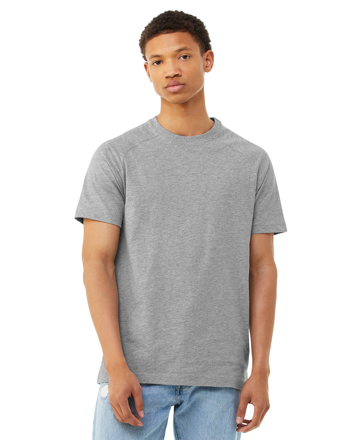 Bella + Canvas Men's Heather CVC Raglan T-Shirt