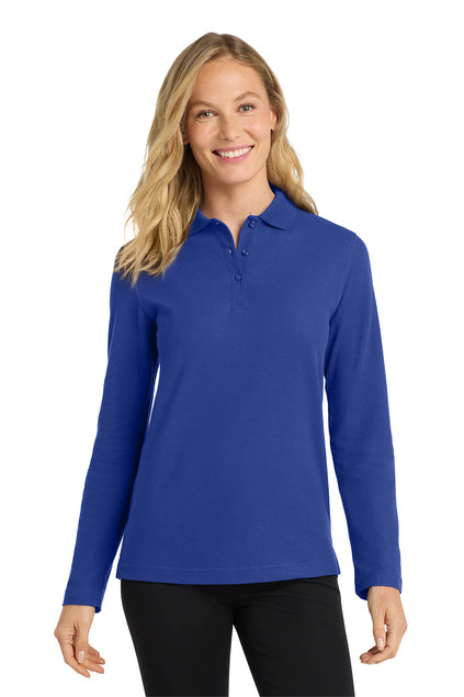 Port Authority® Women's Silk Touch™ Long Sleeve Polo