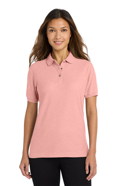 Port Authority® Women's Silk Touch™ Polo (Color: Light Pink, Purple)