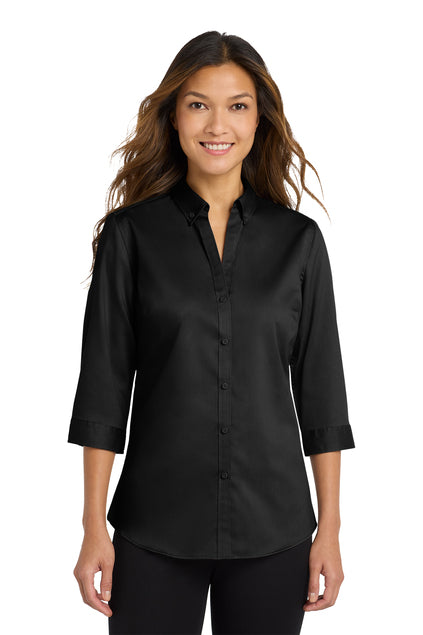 Port Authority® Women's 3/4-Sleeve SuperPro™ Twill Shirt