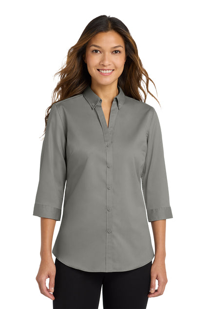 Port Authority® Women's 3/4-Sleeve SuperPro™ Twill Shirt