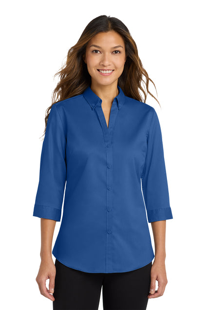 Port Authority® Women's 3/4-Sleeve SuperPro™ Twill Shirt