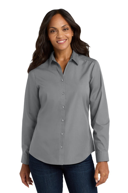 Port Authority® Women's Long Sleeve Carefree Poplin Shirt