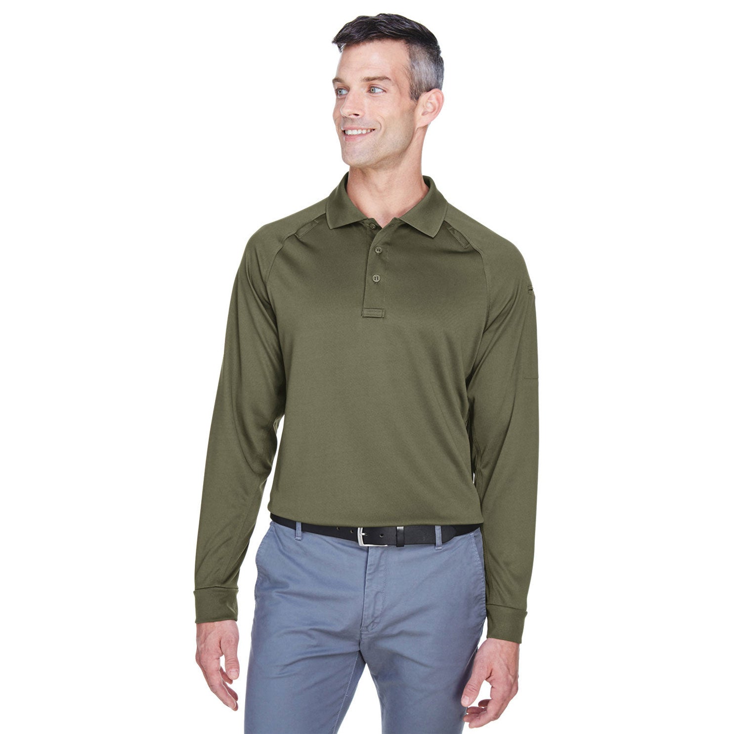 Harriton Men's Advantage Long Sleeve Tactical Polo
