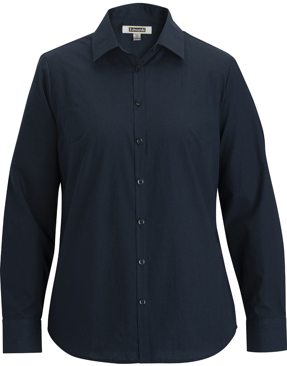 Essential Broadcloth Long Sleeve Ladies Shirt