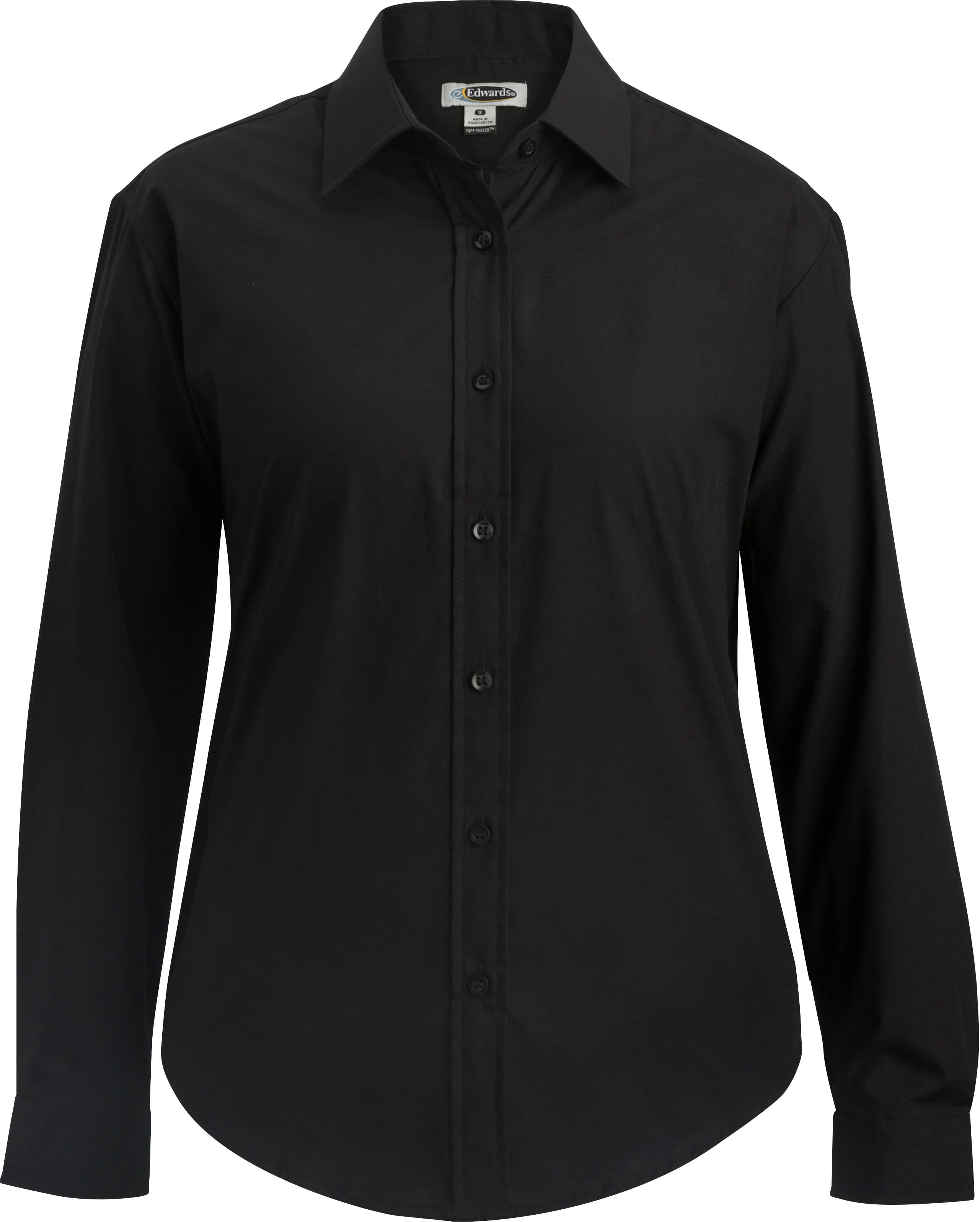 Essential Broadcloth Long Sleeve Ladies Shirt