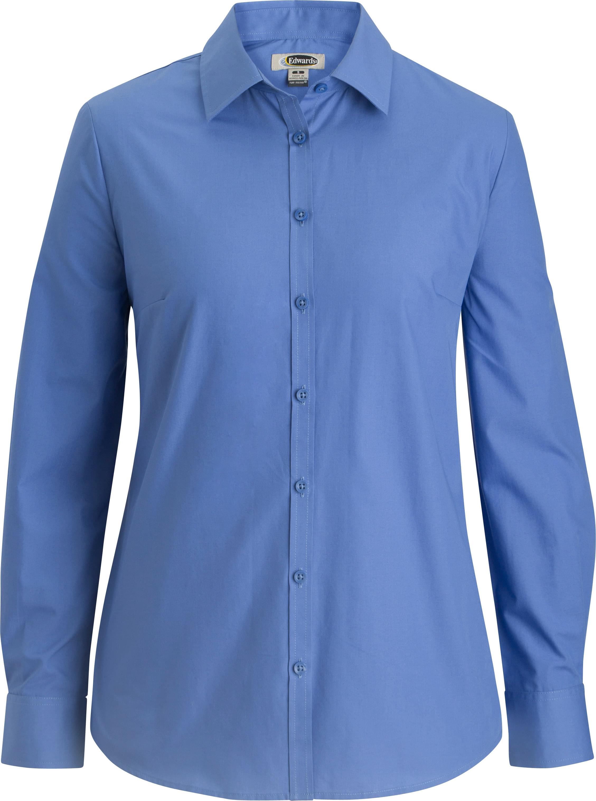 Essential Broadcloth Long Sleeve Ladies Shirt