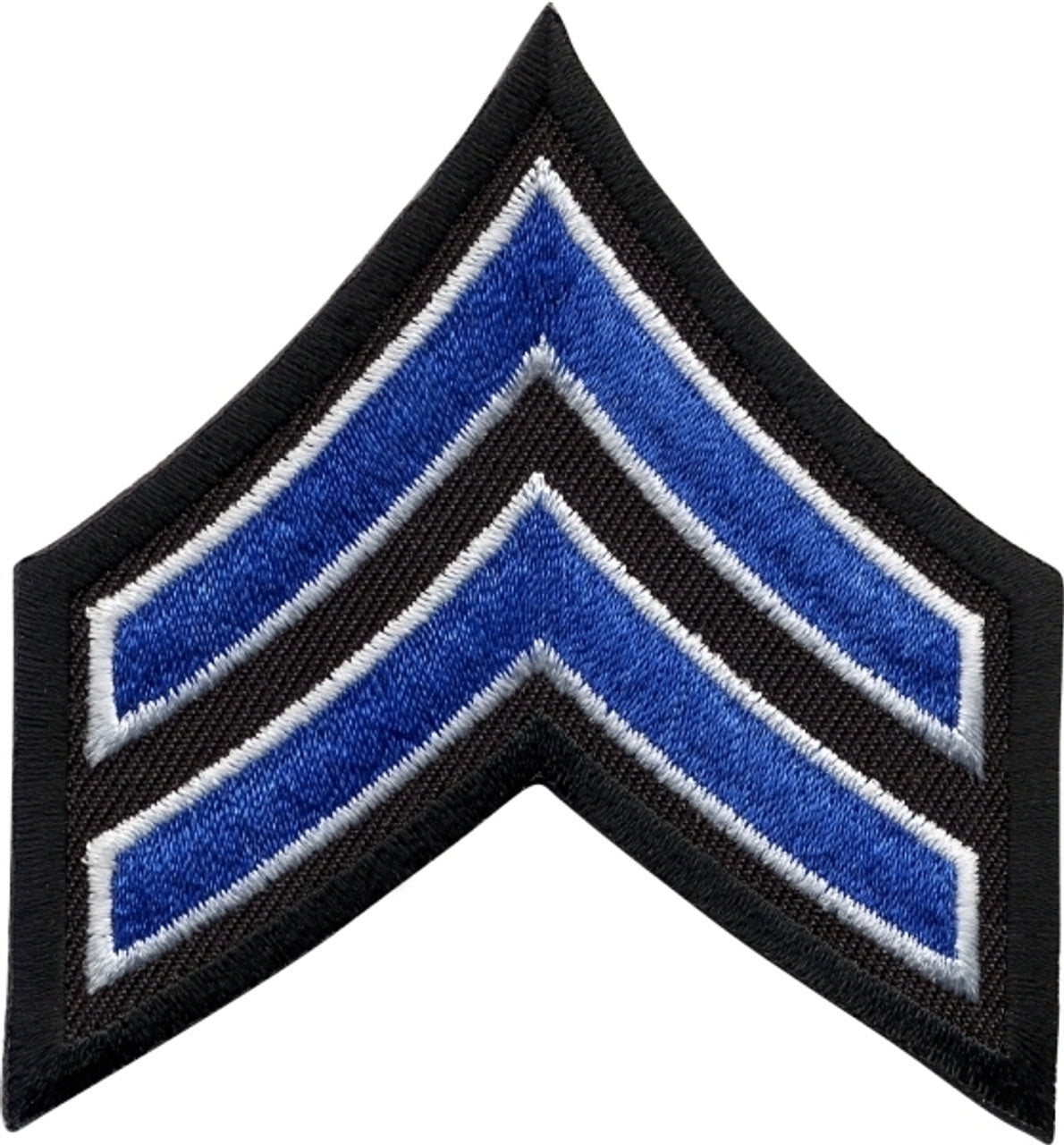 CPL Chevrons, Royal-White/Black, 3" Wide, Pairs