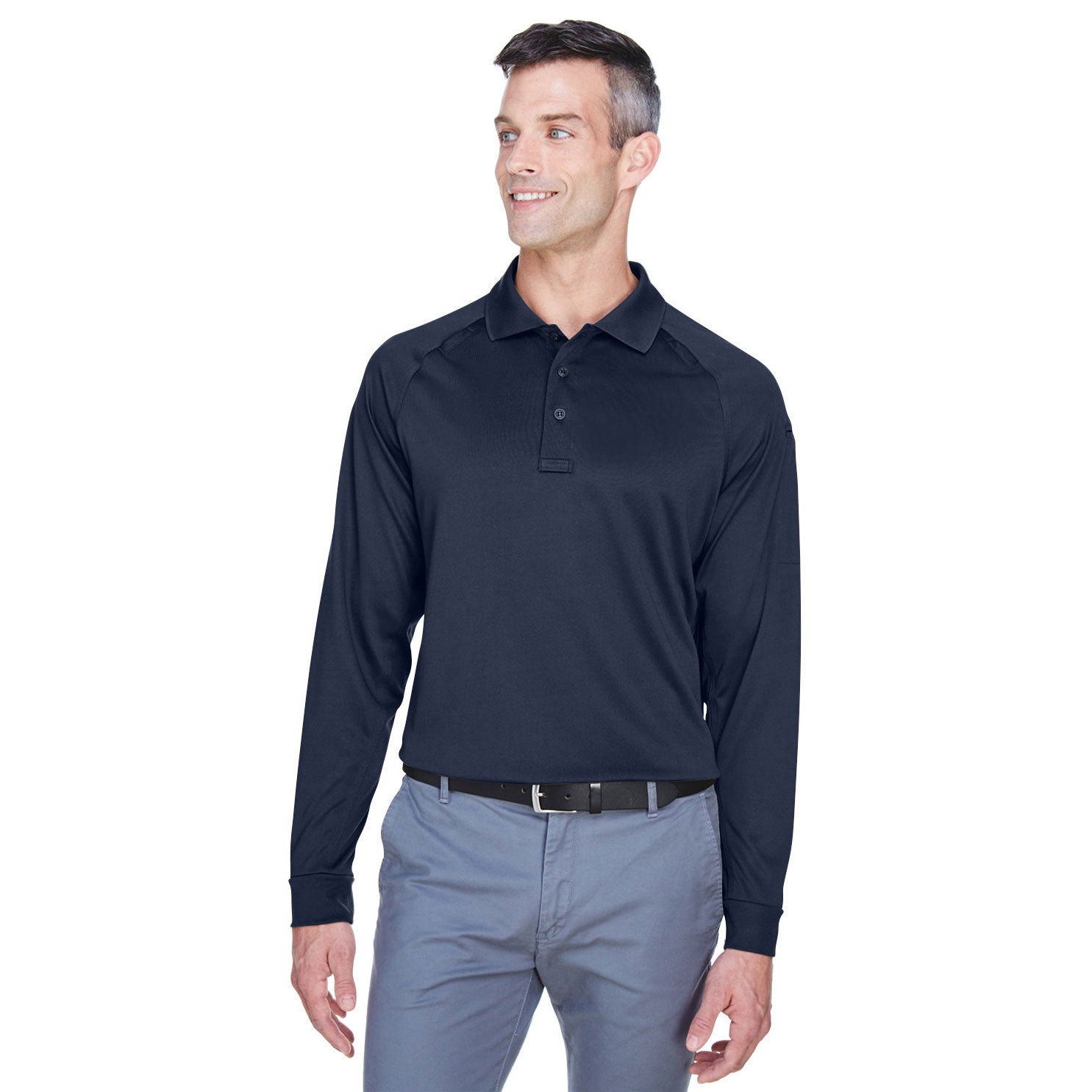 Harriton Men's Advantage Long Sleeve Tactical Polo