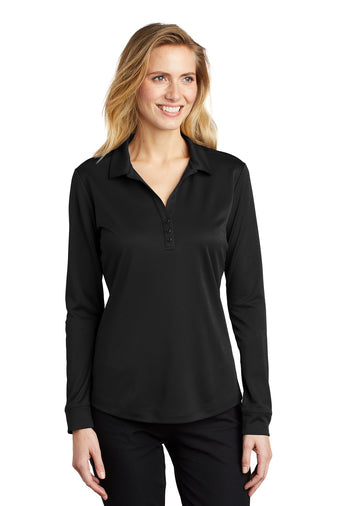 Port Authority® Women's Silk Touch™ Performance Long Sleeve Polo