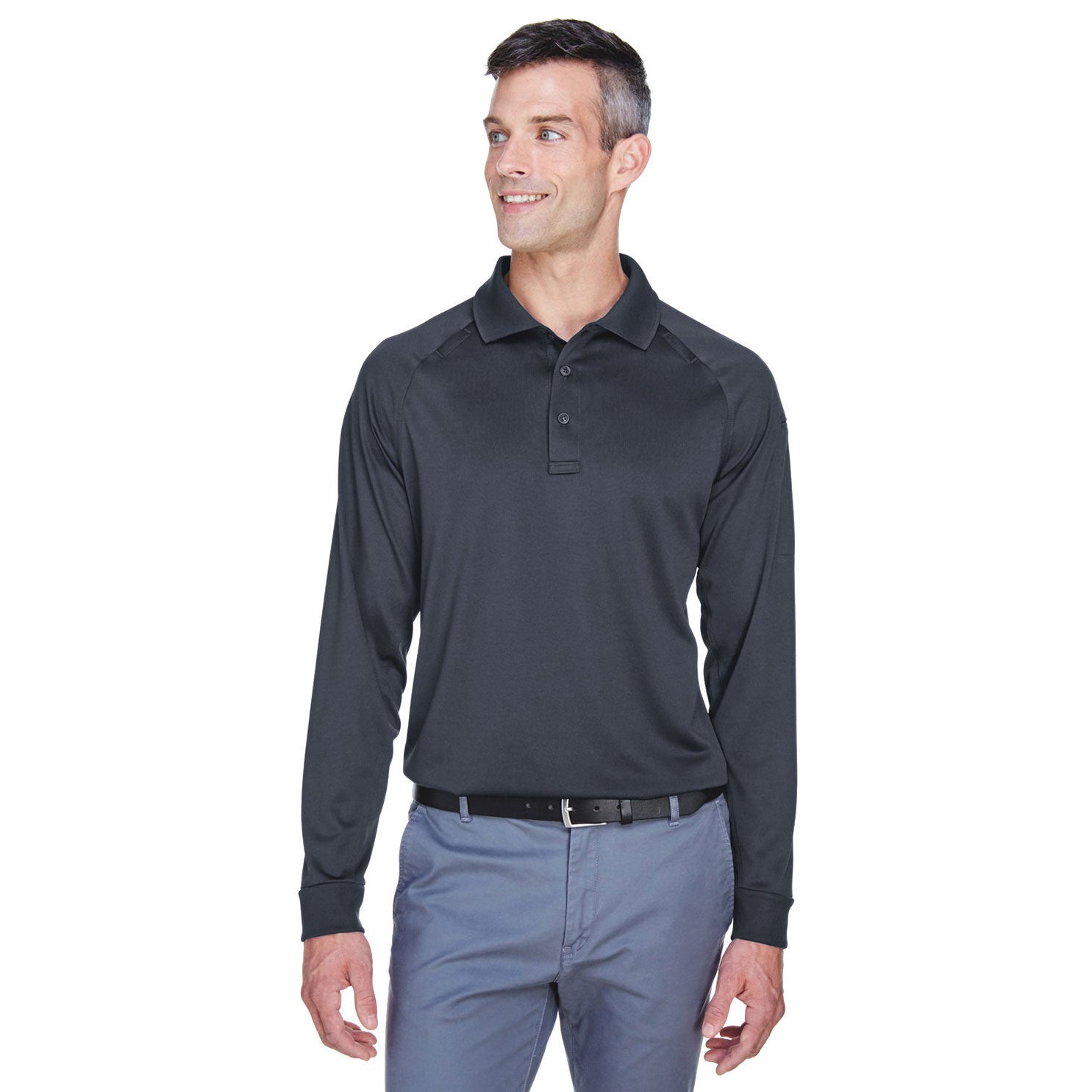 Harriton Men's Advantage Long Sleeve Tactical Polo