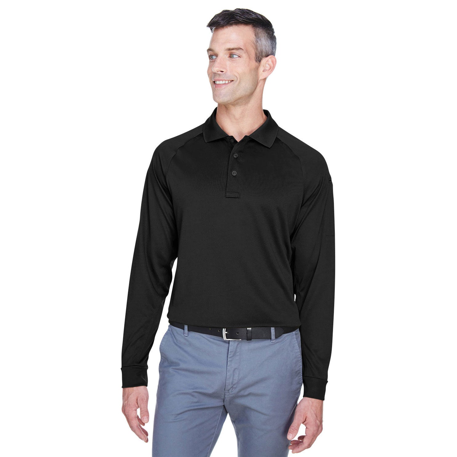 Harriton Men's Advantage Long Sleeve Tactical Polo