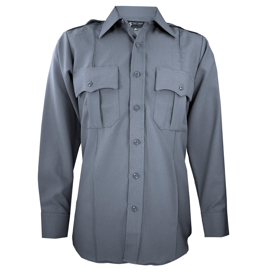 Men’s Polyester Long Sleeve Uniform Shirt (Color: Multiple)