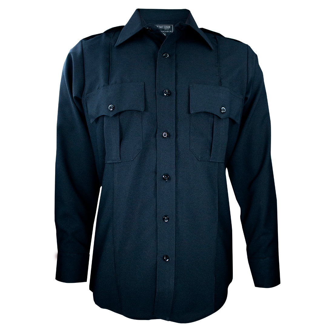 Men’s Polyester Long Sleeve Uniform Shirt (Color: Multiple)