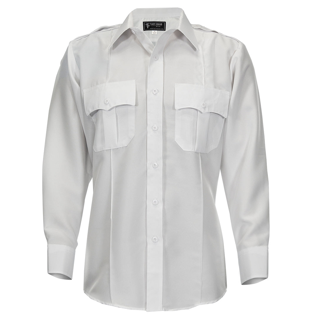 Men’s Polyester Long Sleeve Uniform Shirt (Color: Multiple)