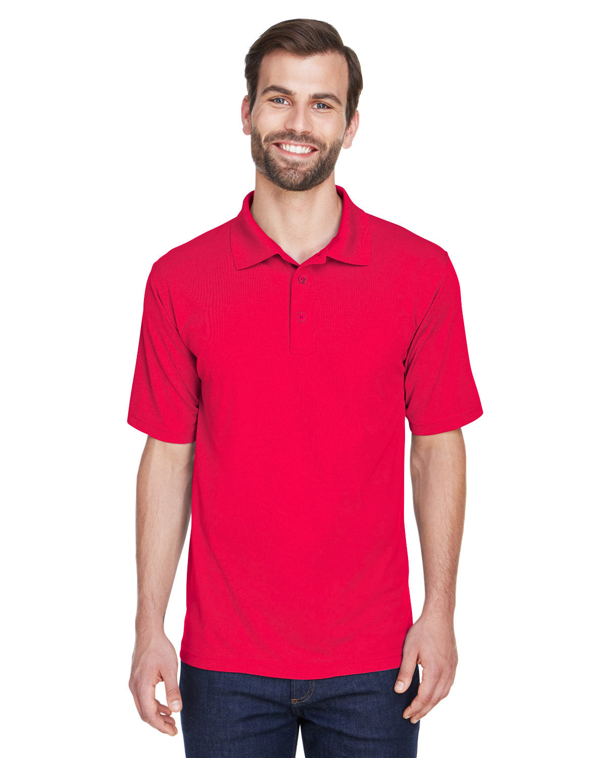UltraClub Men's Cool & Dry Mesh Piqué Polo (Color: Light Colors)
