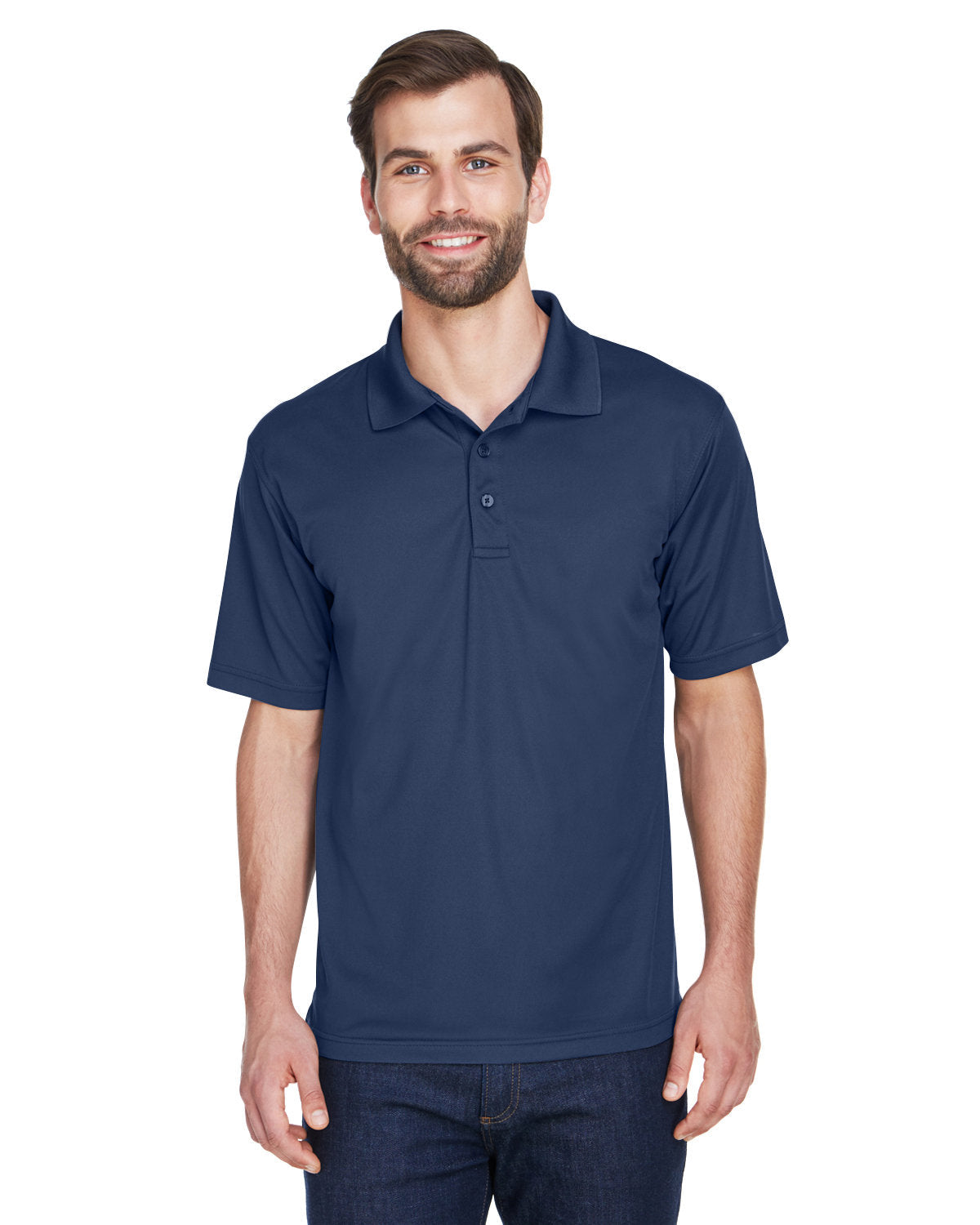 UltraClub Men's Cool & Dry Mesh Piqué Polo (Color: Dark Colors)