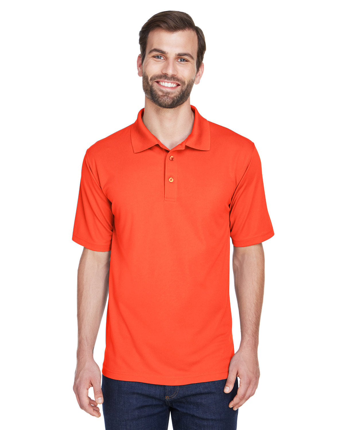 UltraClub Men's Cool & Dry Mesh Piqué Polo (Color: Light Colors)