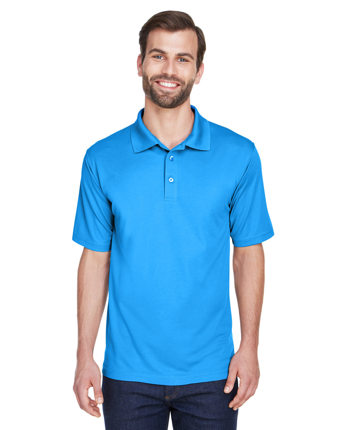 UltraClub Men's Cool & Dry Mesh Piqué Polo (Color: Light Colors)