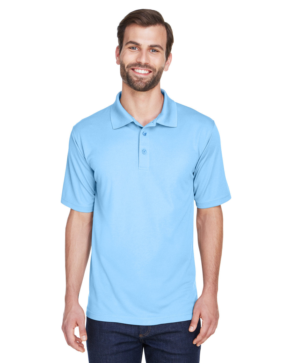 UltraClub Men's Cool & Dry Mesh Piqué Polo (Color: Light Colors)