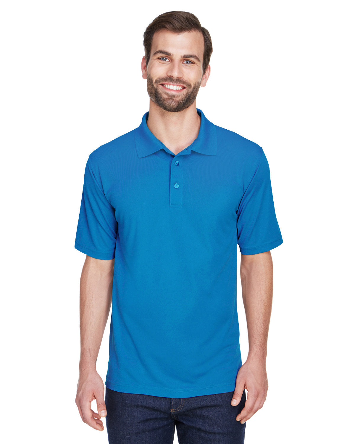 UltraClub Men's Cool & Dry Mesh Piqué Polo (Color: Light Colors)