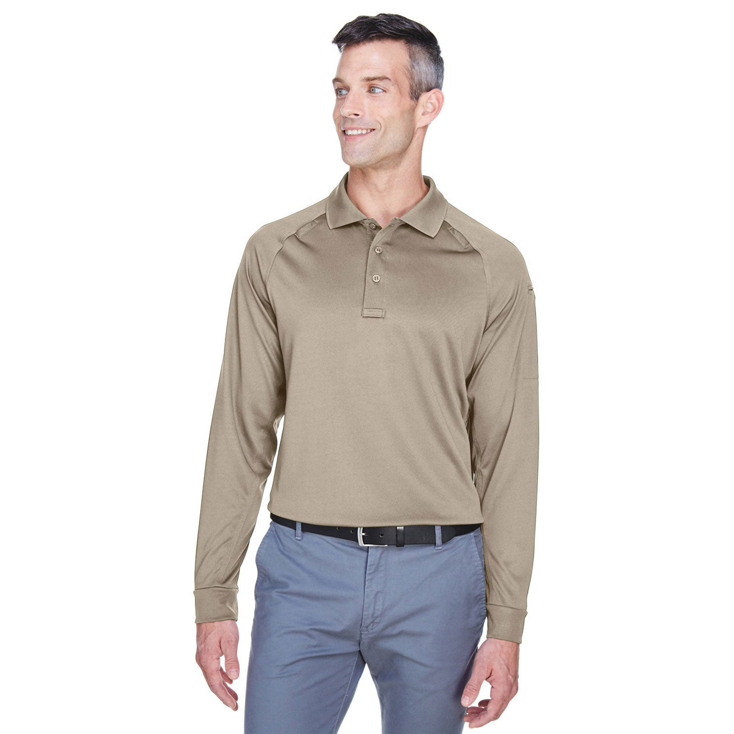 Harriton Men's Advantage Long Sleeve Tactical Polo