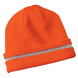 CornerStone® Enhanced Visibility Beanie with Reflective Stripe