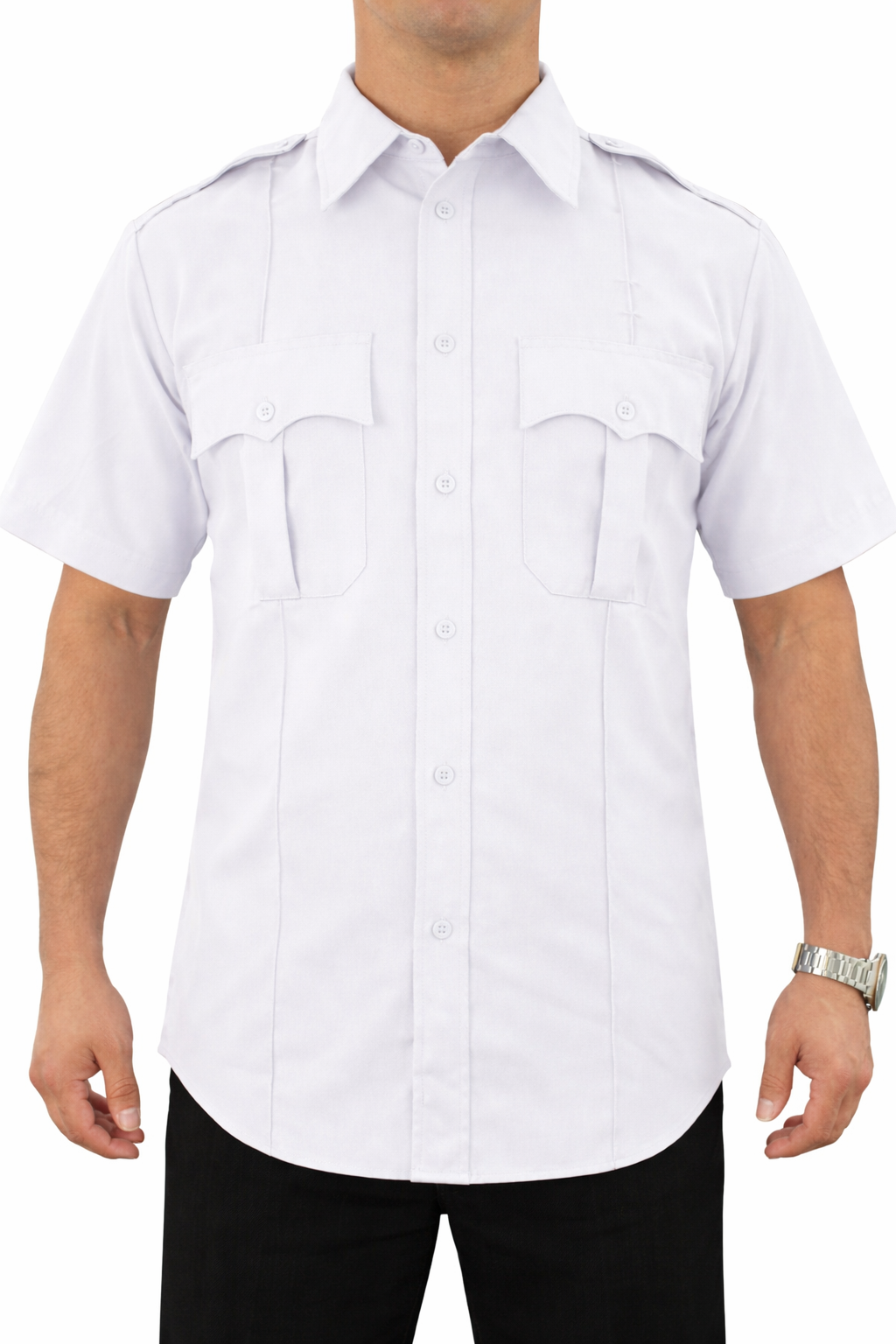 First Class 100% Polyester Short Sleeve Uniform Shirt