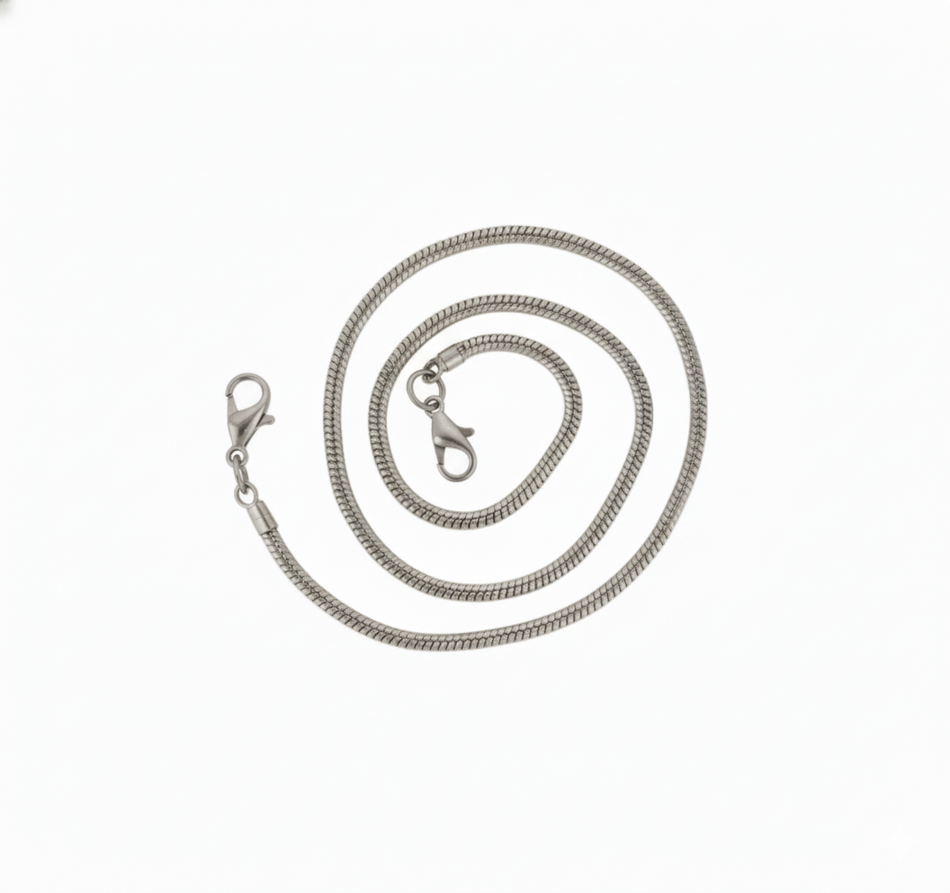 Nickel Snake Whistle Chain, Epaulet Clip