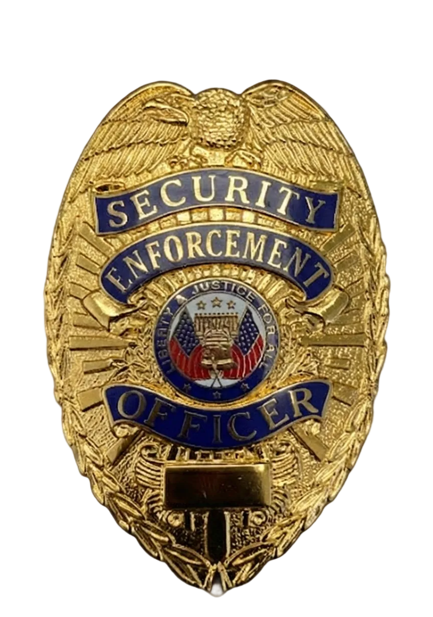 Metal Badge (Security Enforcement Officer) 3" x 2 1/4"