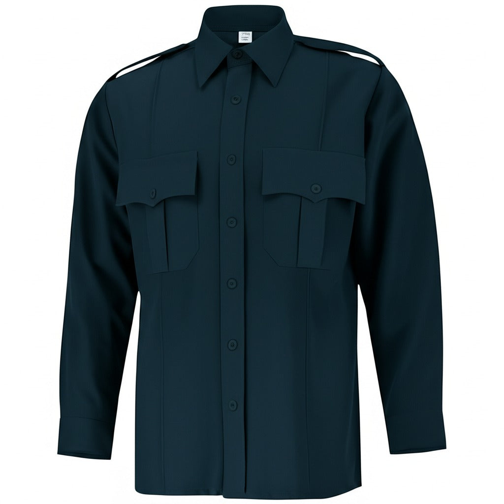 Polyester/Cotton Security Uniforms Shirt, Long Sleeve
