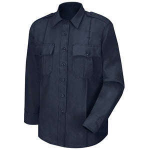 Men's New Dimension® Poplin Uniform Long Sleeve Shirt