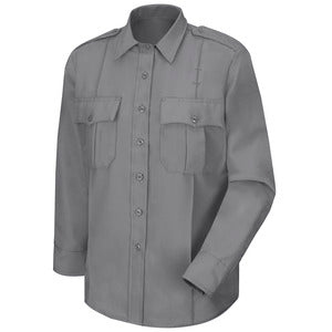 Men's New Dimension® Poplin Uniform Long Sleeve Shirt
