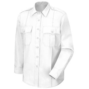 Men's New Dimension® Poplin Uniform Long Sleeve Shirt