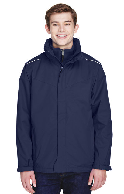 Core365 Men's Region 3-in-1 Jacket with Fleece Liner