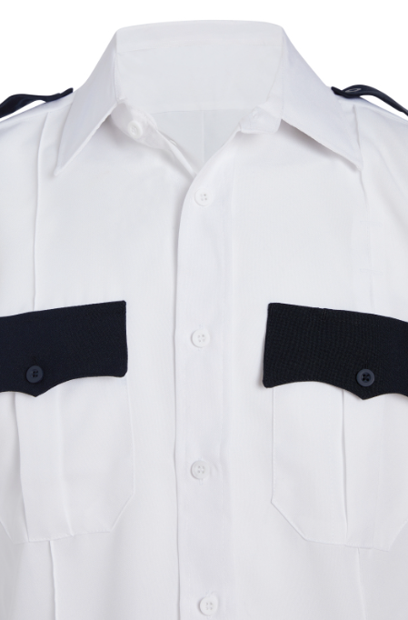 All Polyester Two Tone Short Sleeve Shirt, Durable and Comfortable, Includes Pencil Pockets, Epaulettes and Flaps