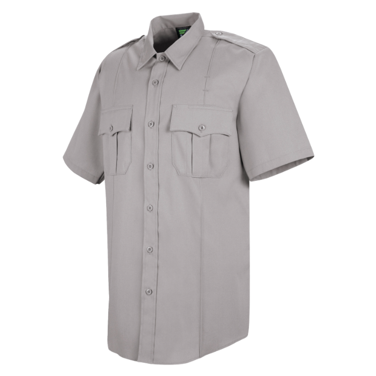 Men's New Dimension® Poplin Short Sleeve Uniform Shirt