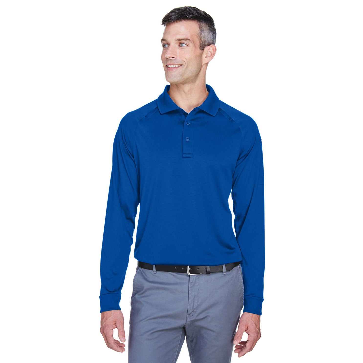 Harriton Men's Advantage Long Sleeve Tactical Polo