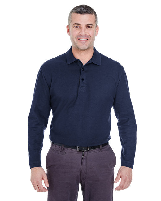 UltraClub Whisper Pique Long Sleeve Polo