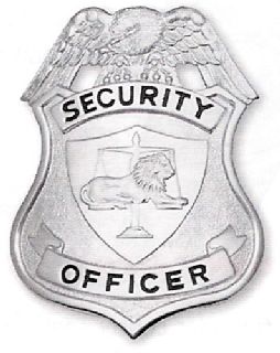 Metal Badge (Security Officer Shield) Silver